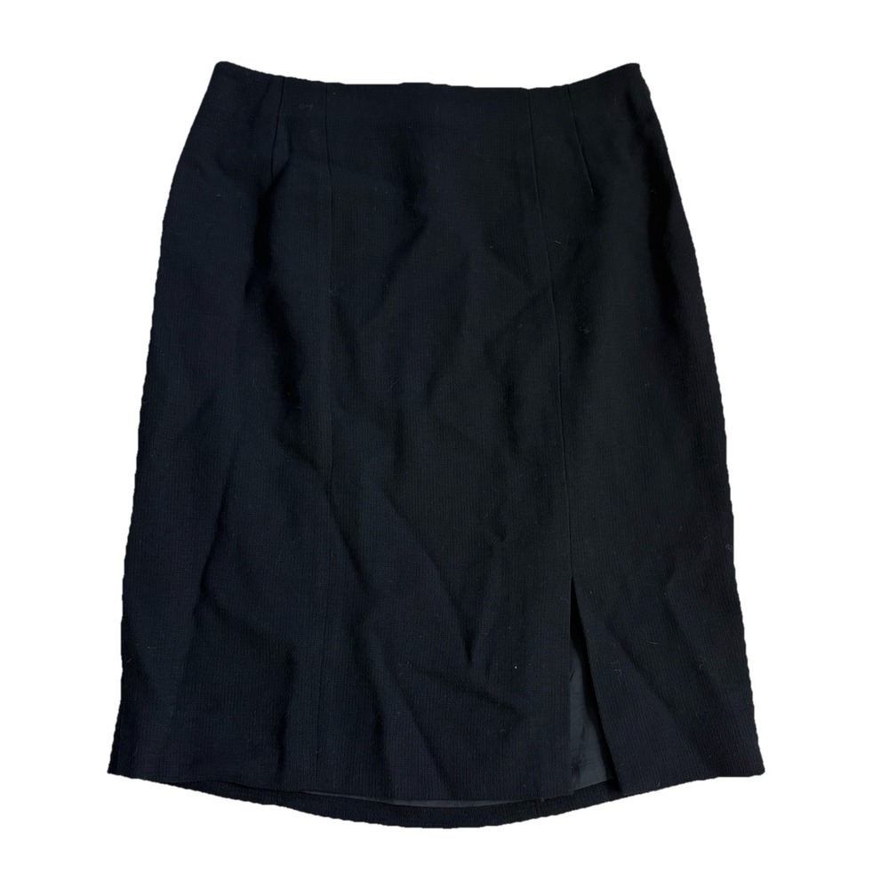 Vintage Ann Taylor LOFT Skirt Size 6 Black‎ 100% Wool Classic Career Business